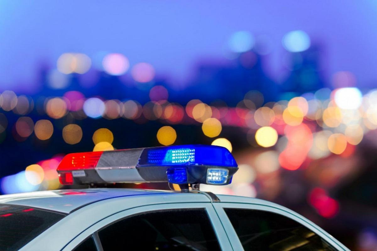 Close up of police car lights
