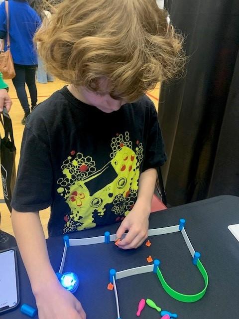 A child developing skills