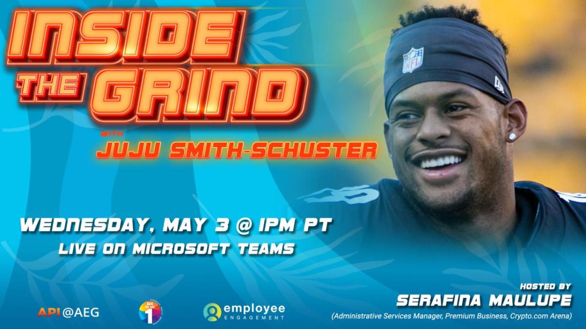 AEG Celebrates Asian Pacific Islander Heritage Month through a Virtual Conversation "Inside the Grind with Juju Smith-Schuster". " "