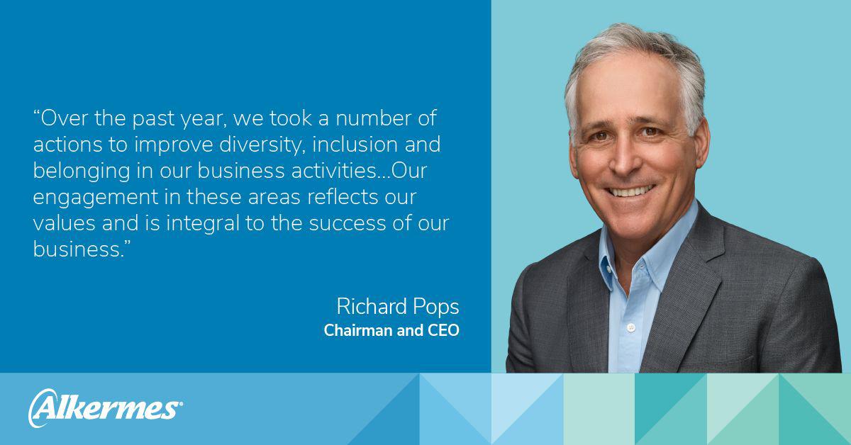 "Over the past year, we took a number of actions to improve diversity, inclusion and belonging in our business activities. Our engagement in these areas reflects our values and is integral to the success of our business." Richard Pops Chairman and CEO
