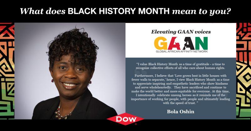 What does Black History Month mean to you? With quote from Bola Oshin, FMA