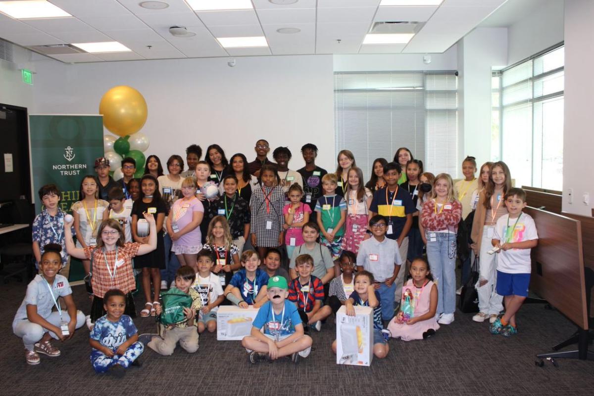 group photo of class of kids