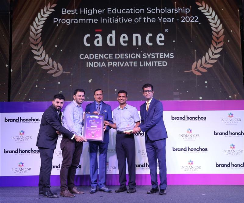 "Best Higher Education Scholarship Programme Initiative of the Year 2022" background with people holding award in front
