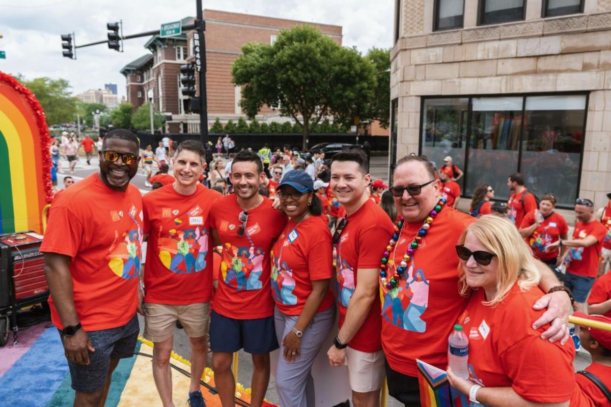 group photo at Pride