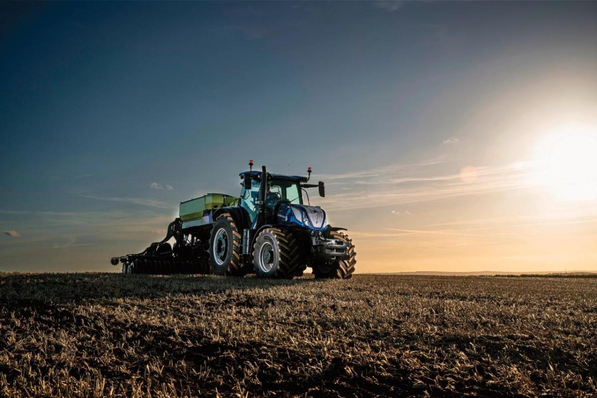 tractor in an open field