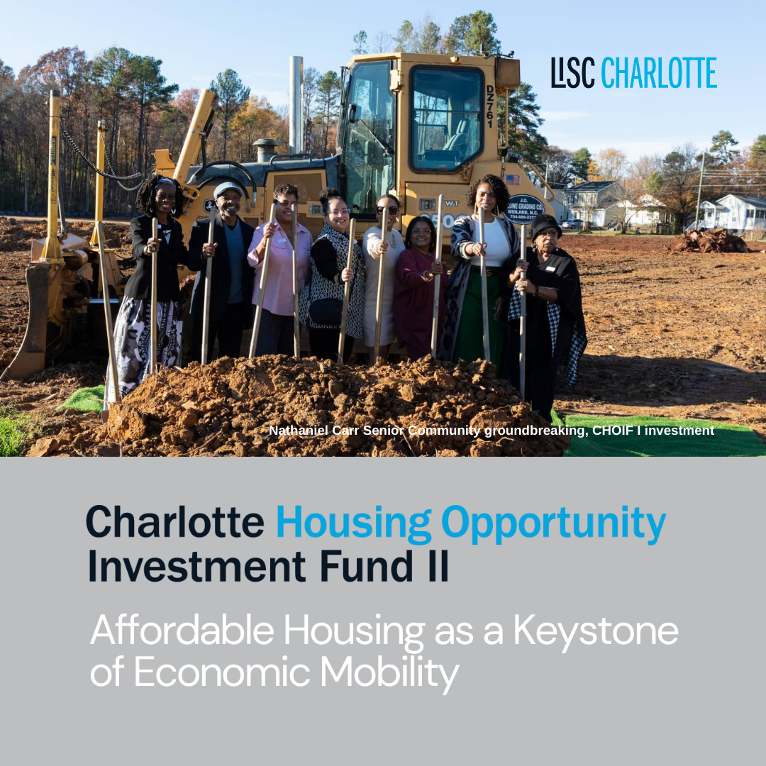 Historic West End is part of Fifth Third’s $180 million Empowering Black Futures Neighborhood Program. The Charlotte Affordable Housing Funds are a part of LISC Charlotte’s strategy to increase homeownership, commercial development and neighborhood revitalization. Fifth Third provided over $33 million in financing in support of the Nathaniel Carr Senior Community development. Charlote Housing Opportunity Investment Fund II