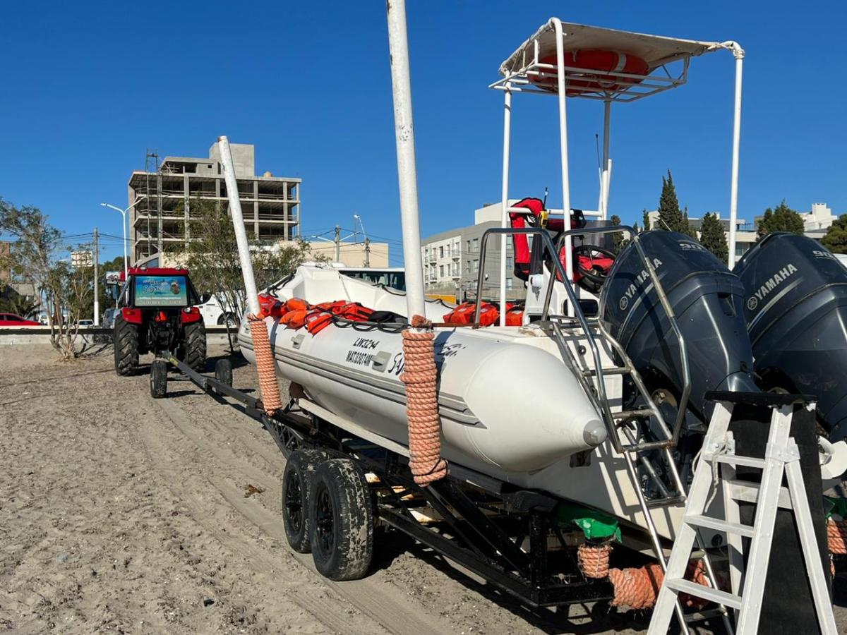 Tractor pulling boat