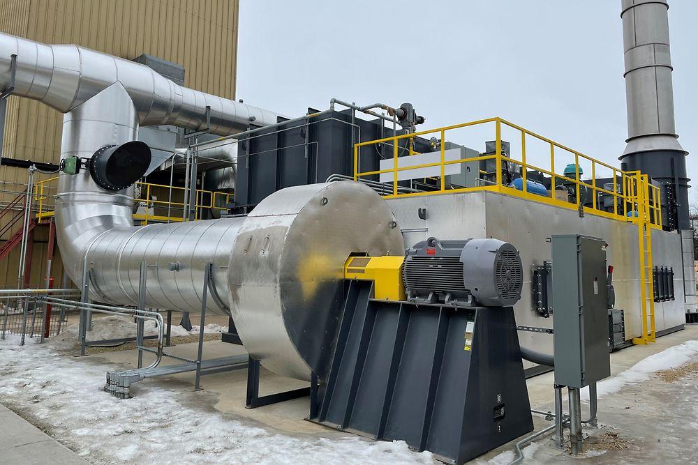 The Cannon Falls, MN facility’s new regenerative thermal oxidizer