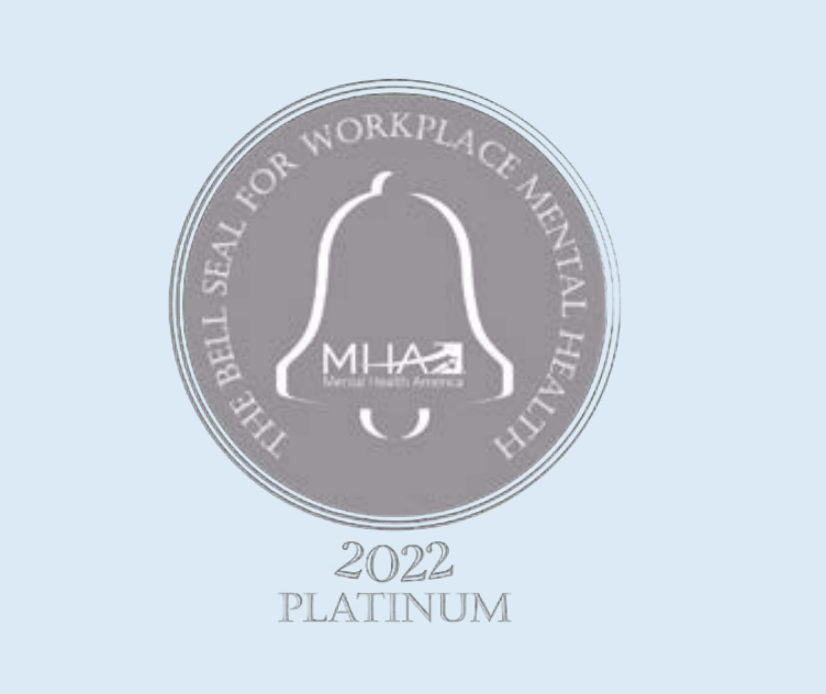 "The Bell Seal workplace mental health 2022 platinum"