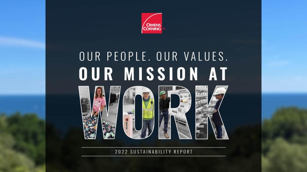 "Our people. our Values. Our Mission at Work. 2022 Sustainability Report"
