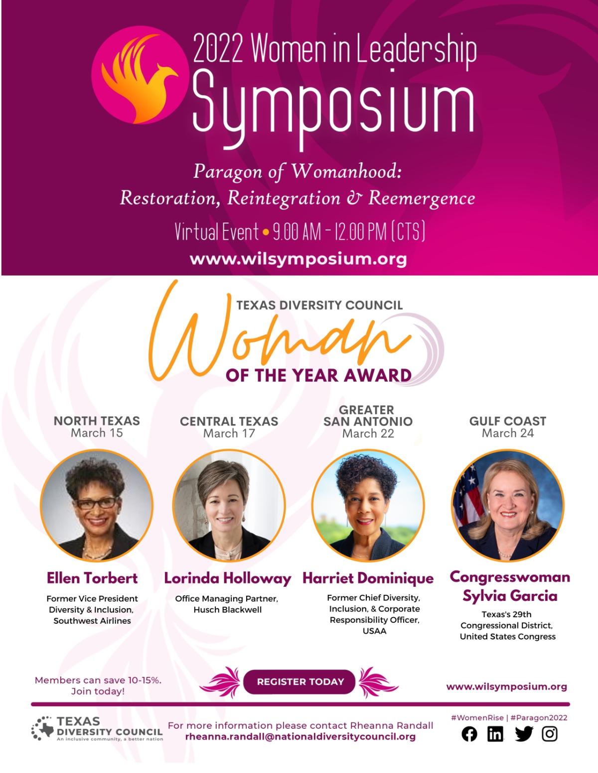 Women of the year award flyer