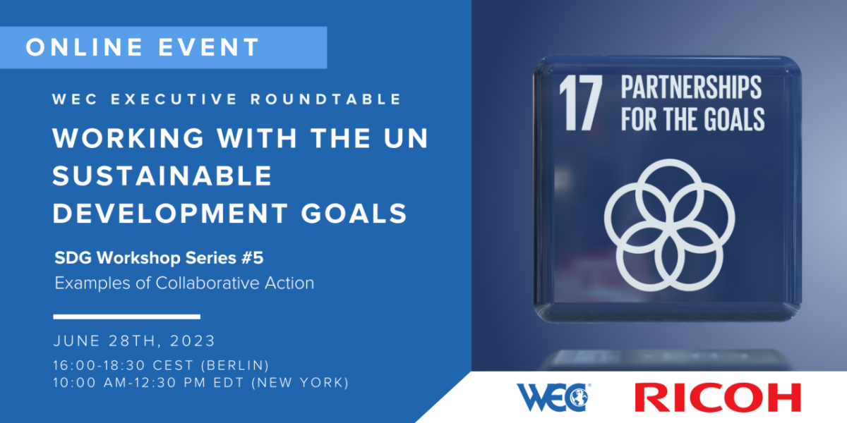 WEC Executive Roundtable SDG 2023 event graphic