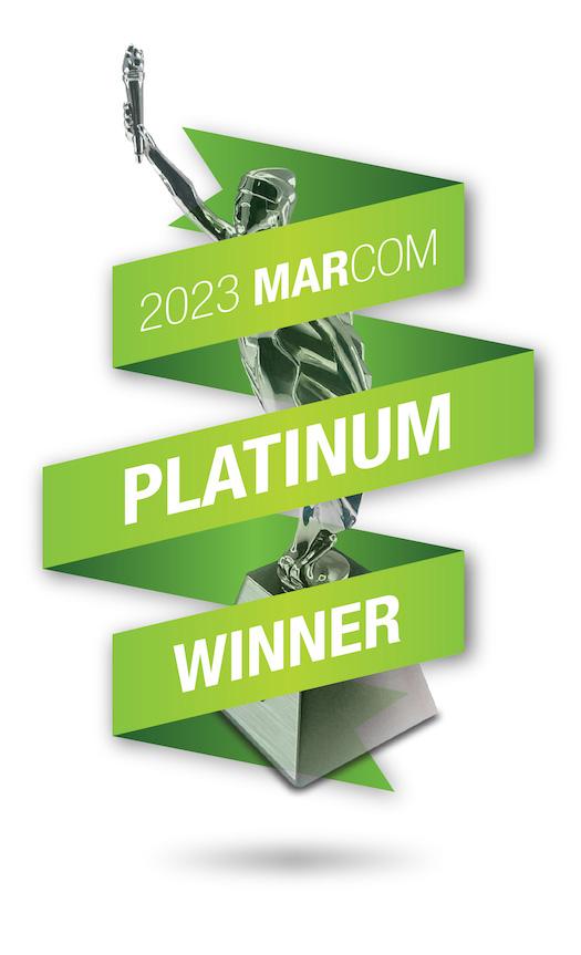"2023 MarCom platinum winner"
