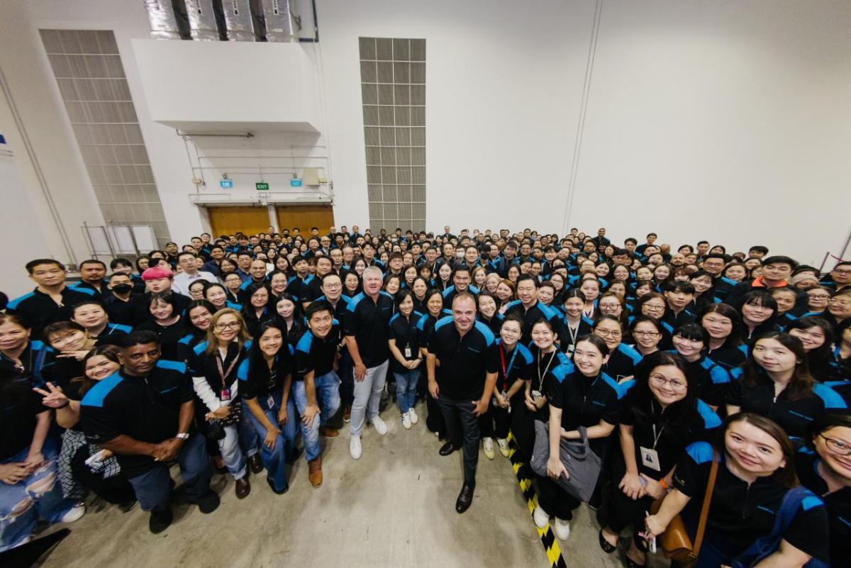 A large group of people posing for the camera