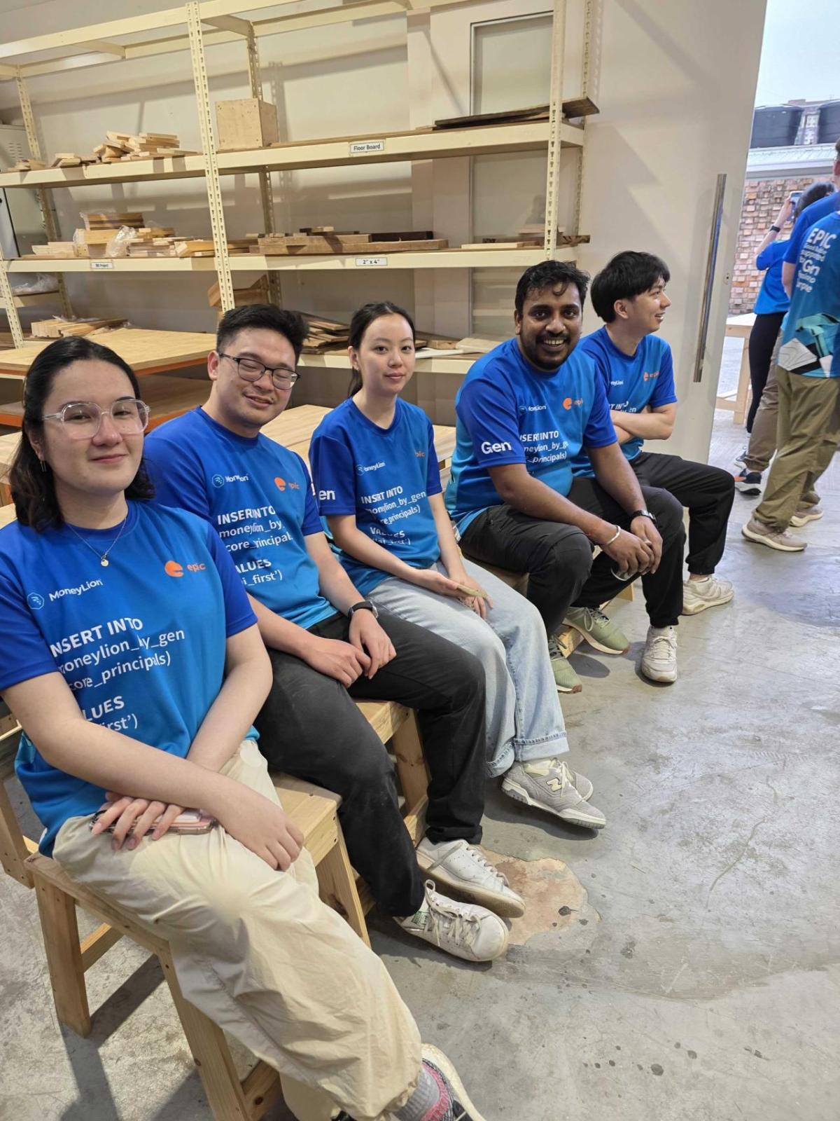 Gen team members volunteering