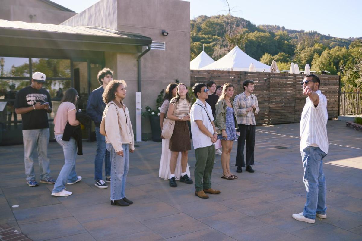 Mountain Winery staff also led students on a tour of the historic venue. Mountain Winery staff also led students on a tour of the historic venue.