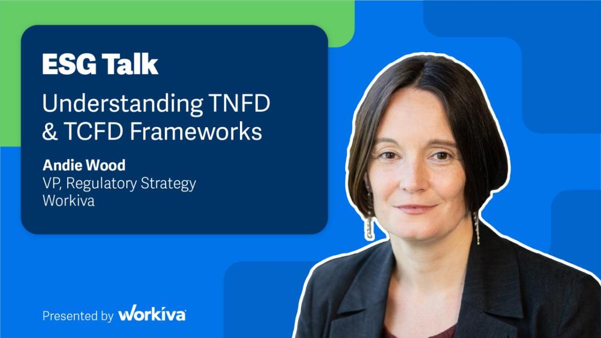 ESG Talk: Understanding TNFD & TCFD Frameworks featuring Andie Wood.