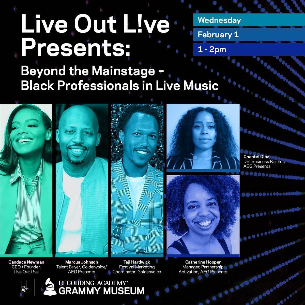 Flyer for The GRAMMY Museum’s LIVE OUT L!VE’s panel.