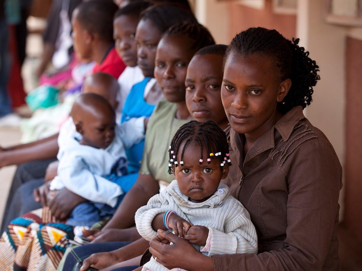 women and children sitting