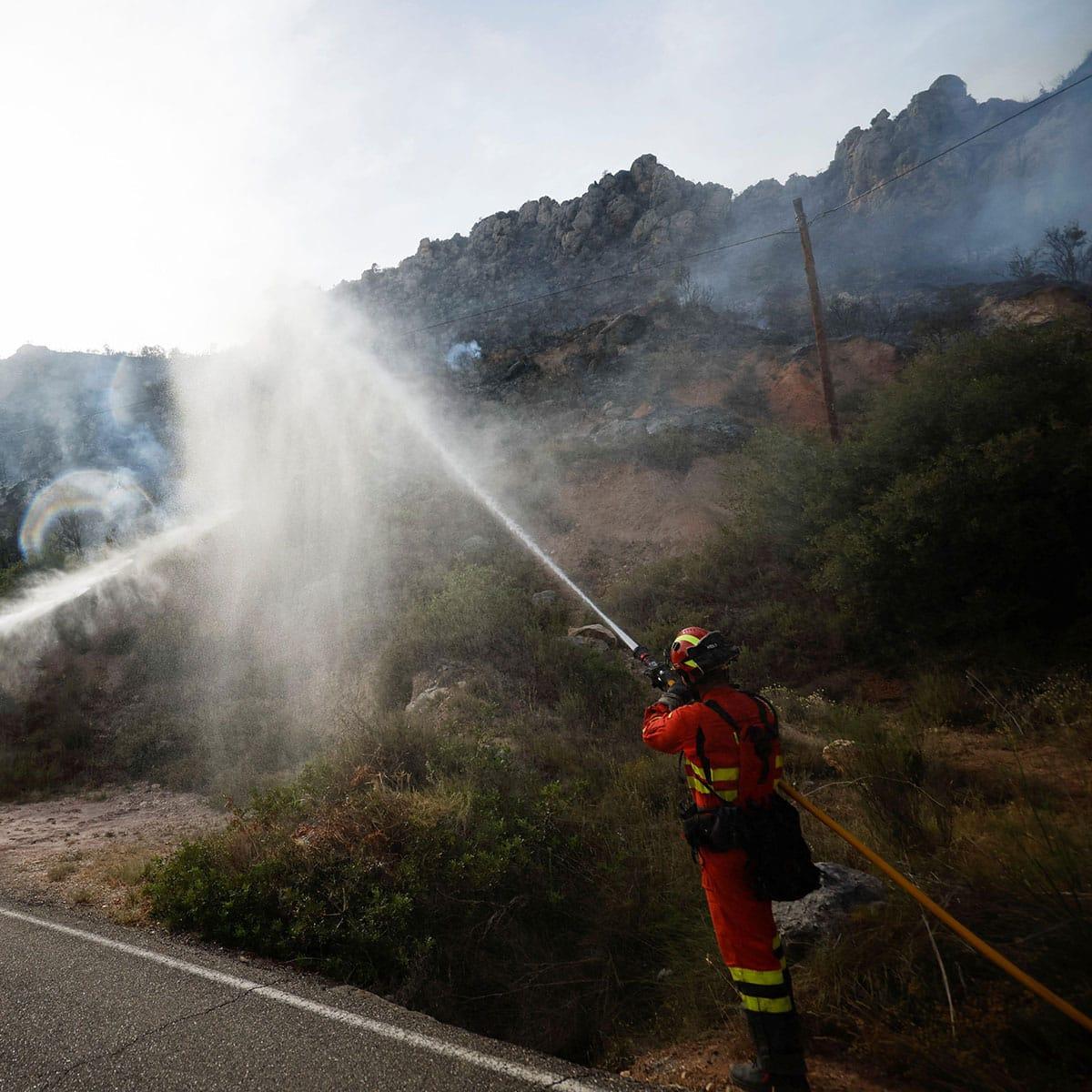 firefighters at work