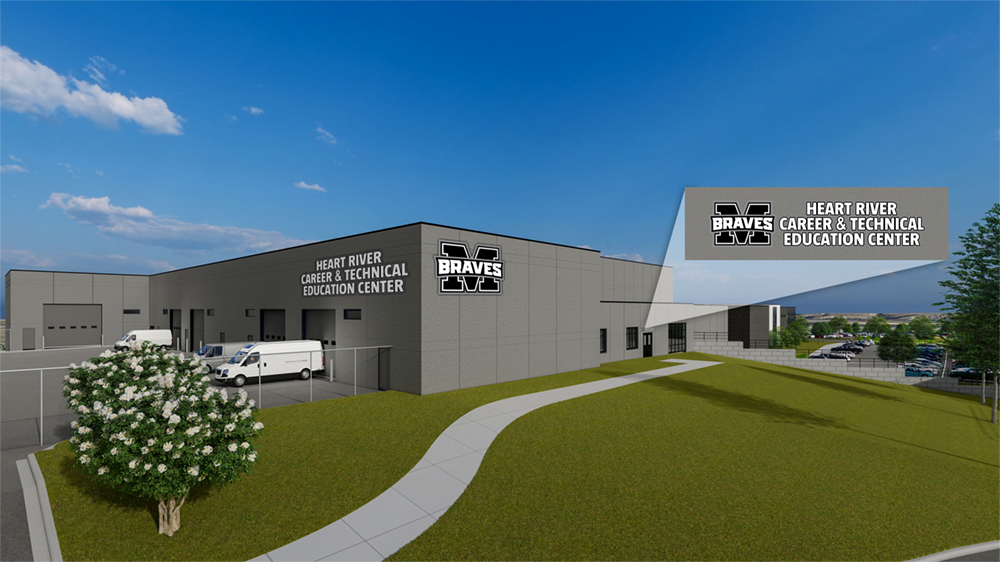 A rendering of the career and technical education center