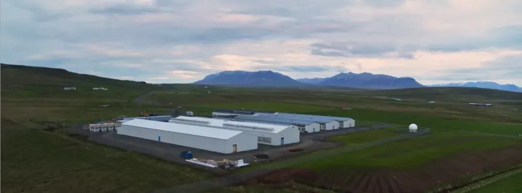 long buildings in an open landscape