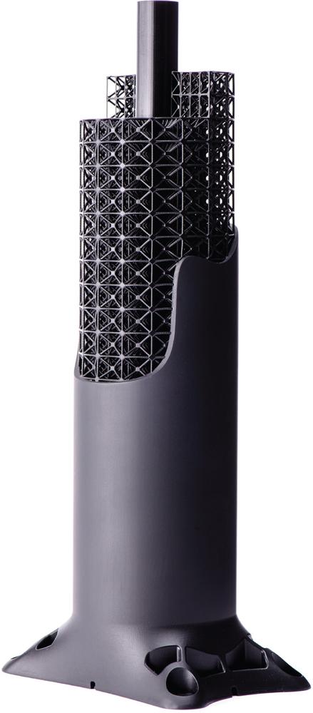 Rigid part with lattice interior printed using Carbon’s technology. Image courtesy of Carbon.
