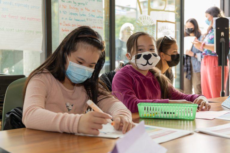 Students developing their writing skills through 826 Valencia. Photo by Malcolm Eaton