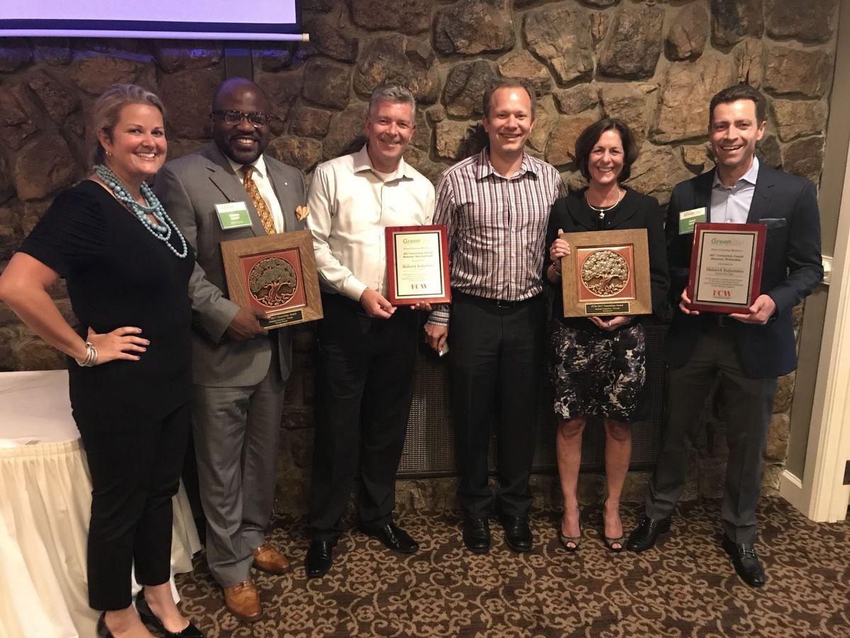 Members for the Mohawk Industries team at the GreenStep awards ceremony.