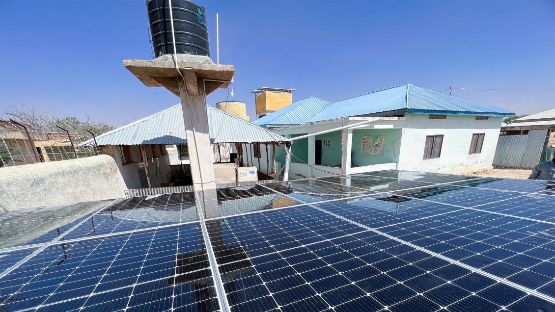 Bulow health center located in a remote area with no road access and electricity in Somalia uses solar energy for its cold chain.