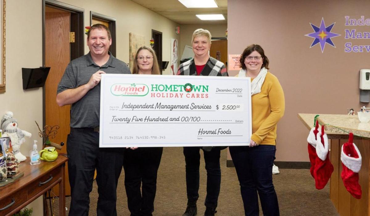 Independent Management Services check presentation