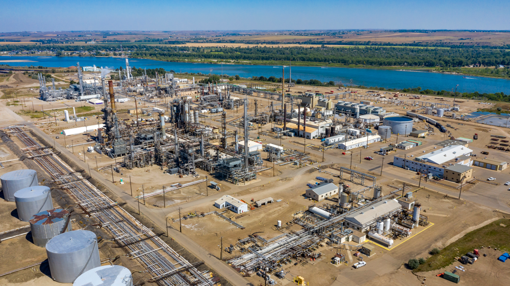 The Mandan refinery