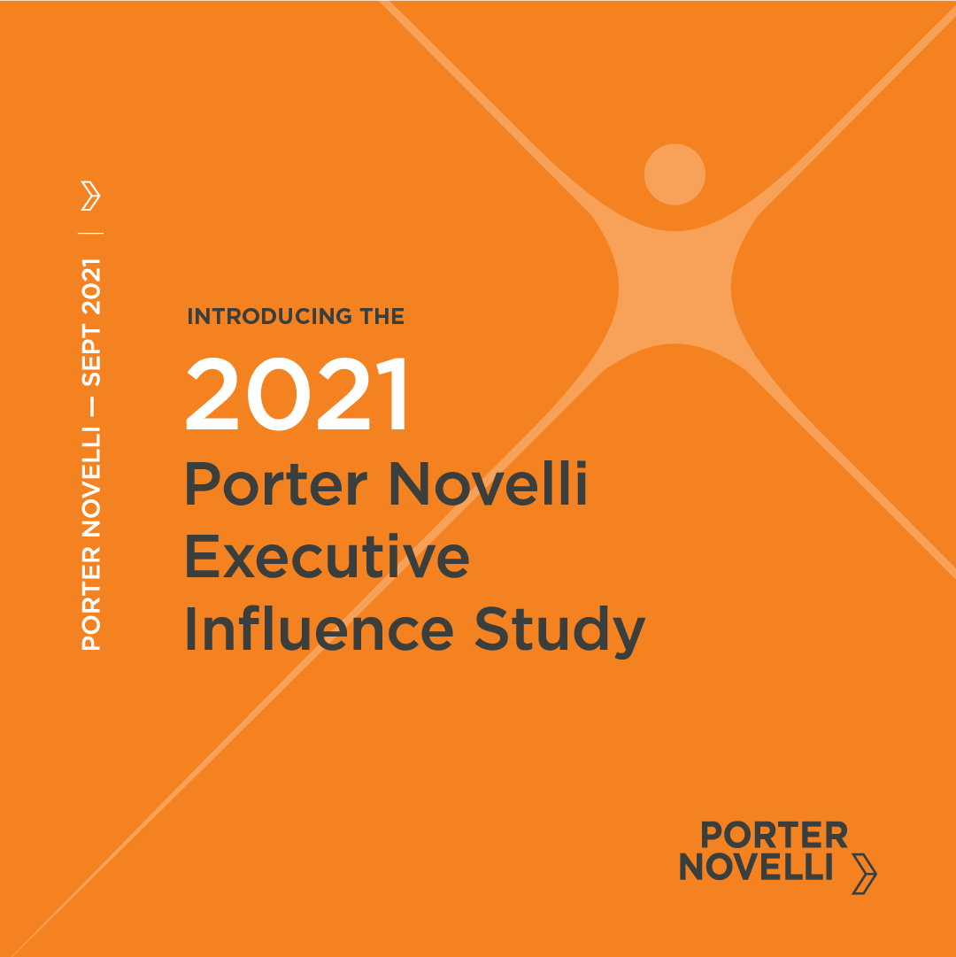 "2021 Porter Novelli Executive Influence Study" report cover