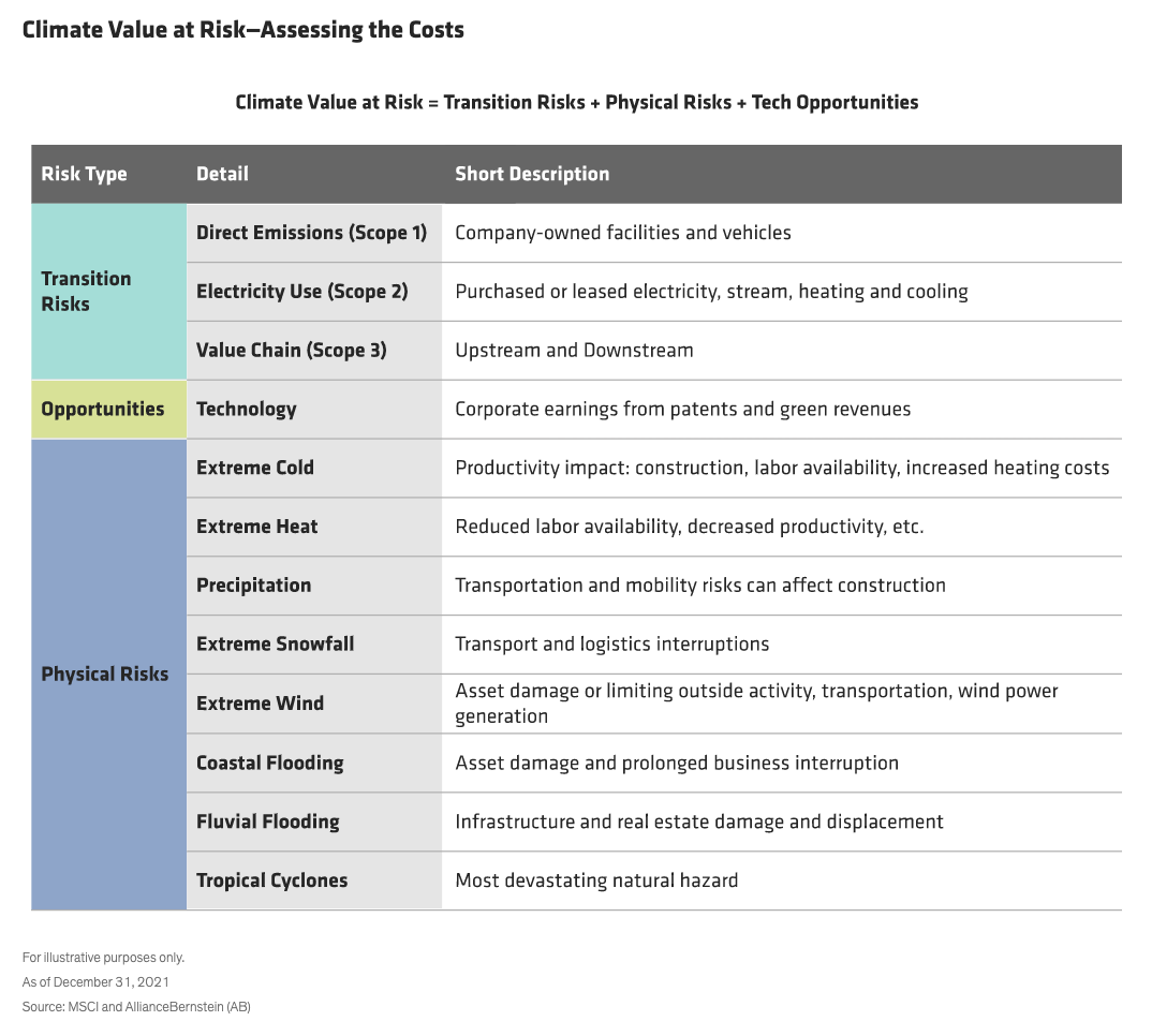 Climate Value at Risk—Assessing the Costs chart