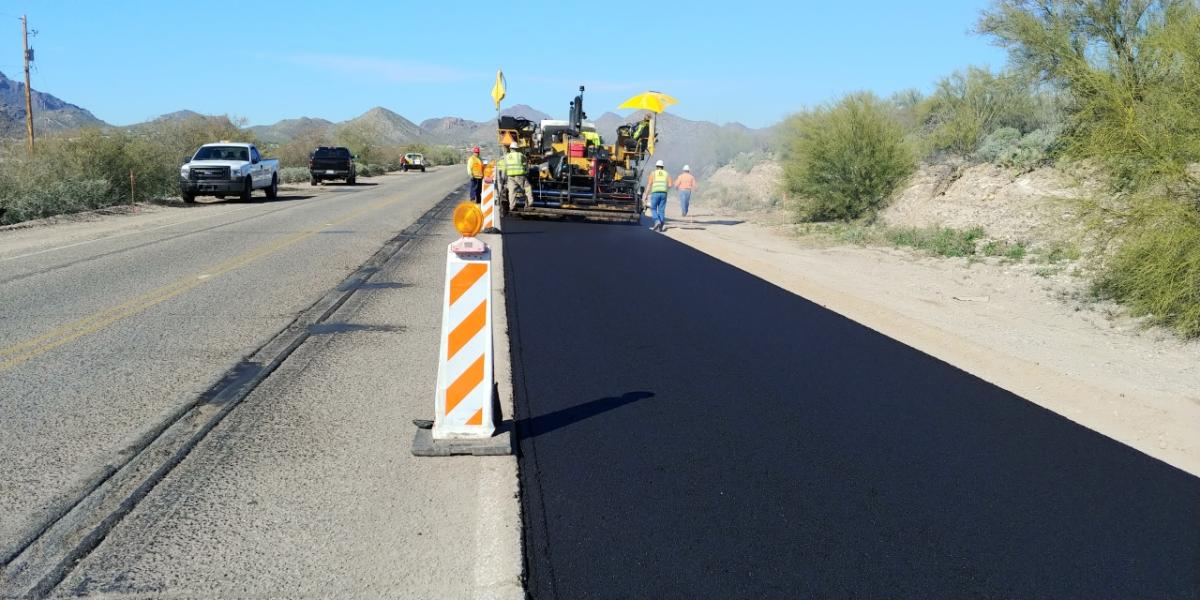 road getting newly paved