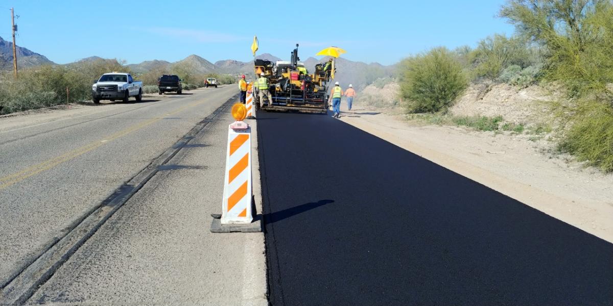 road getting newly paved