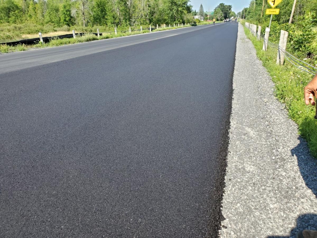 newly laid asphalt