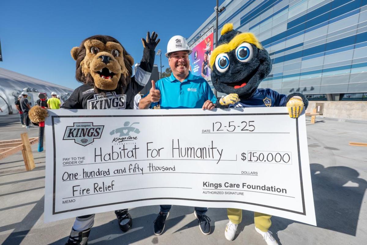 AEG proudly presented San Gabriel Valley Habitat for Humanity with a $150,000 check to support ongoing rebuilding efforts.