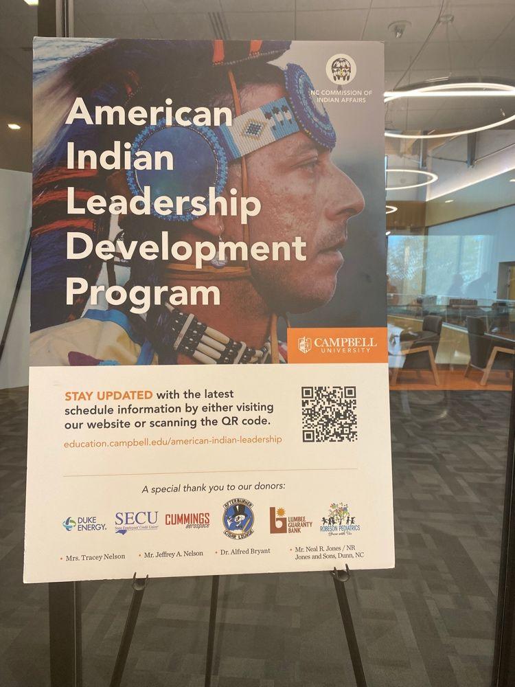A poster "American Indian Leadership Development Program."
