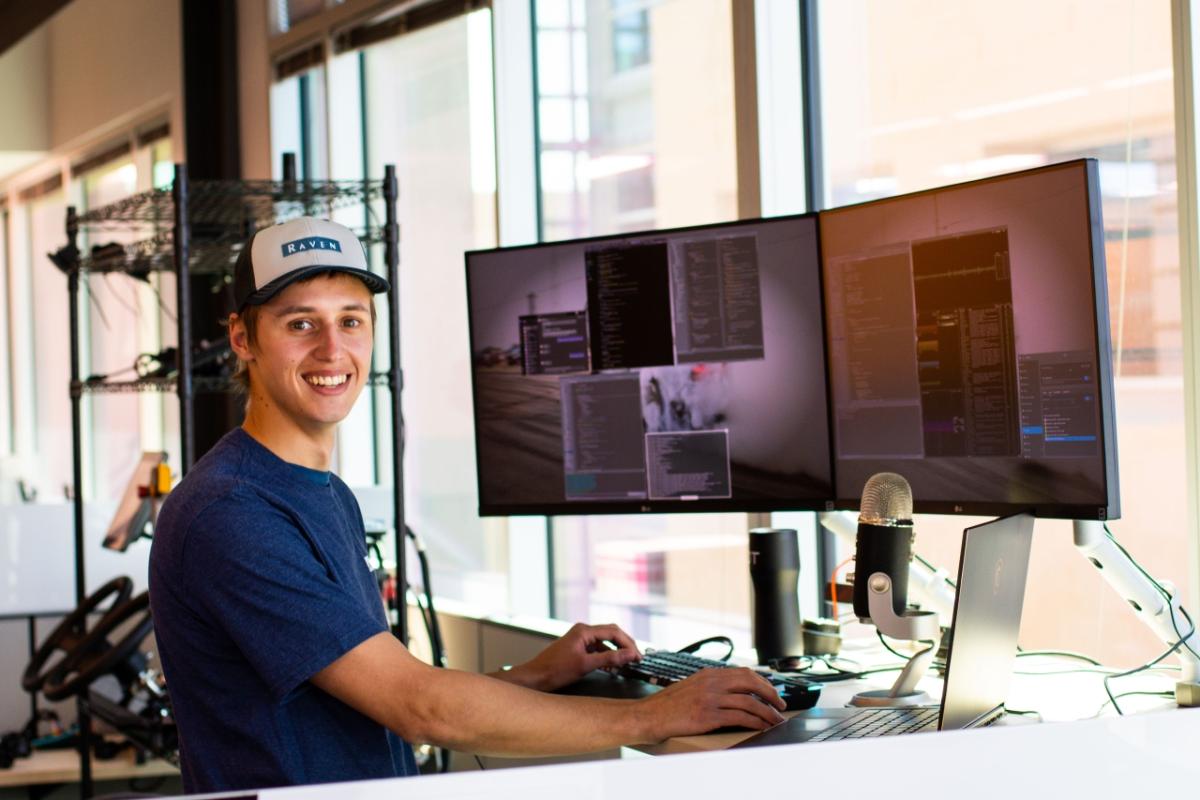 A new Raven recruit at work in the Advanced Engineering Center in Scottsdale, Arizona