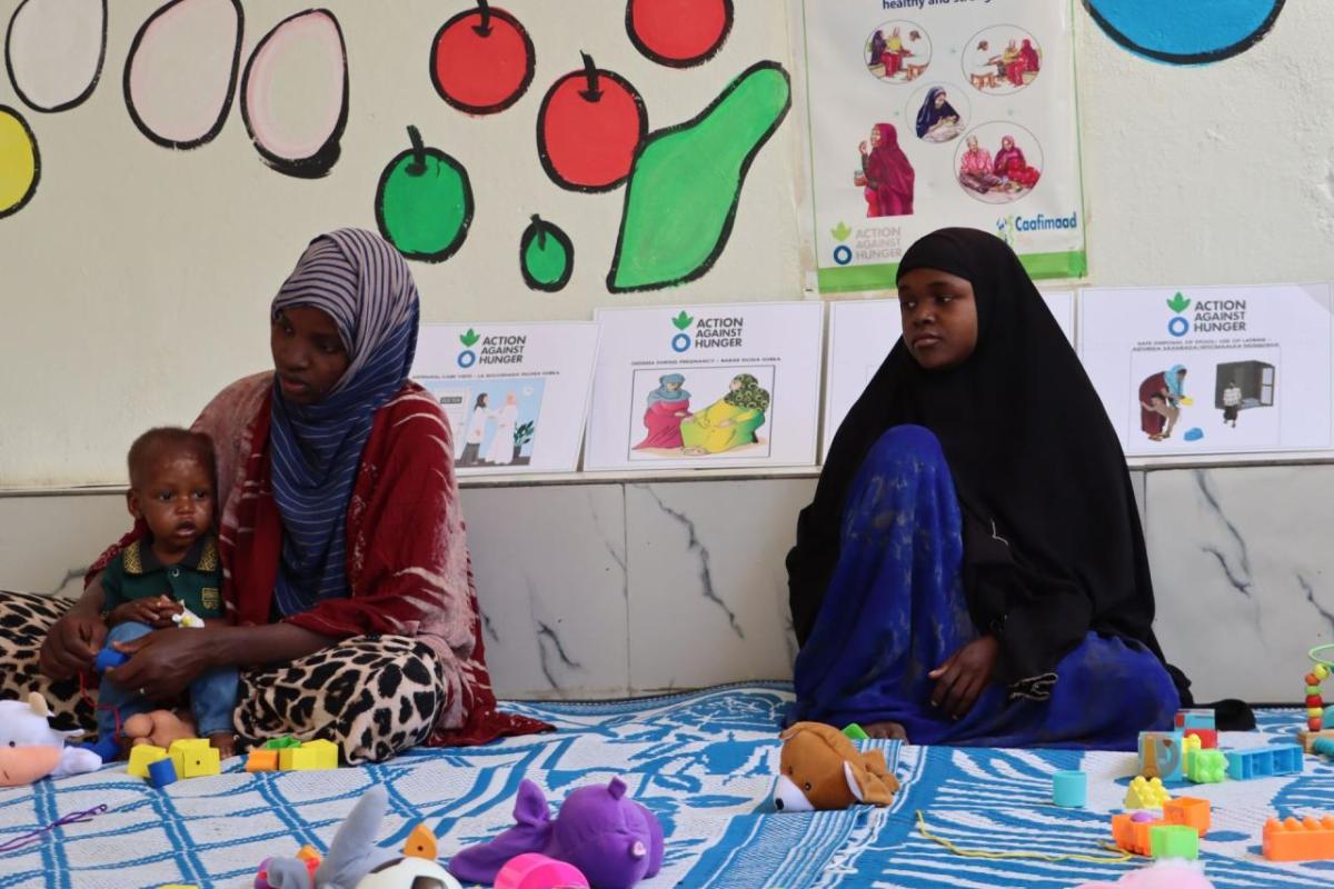 Abay attends IYCF counseling session at Bayhaaw Stabilization Center in Baidoa. 