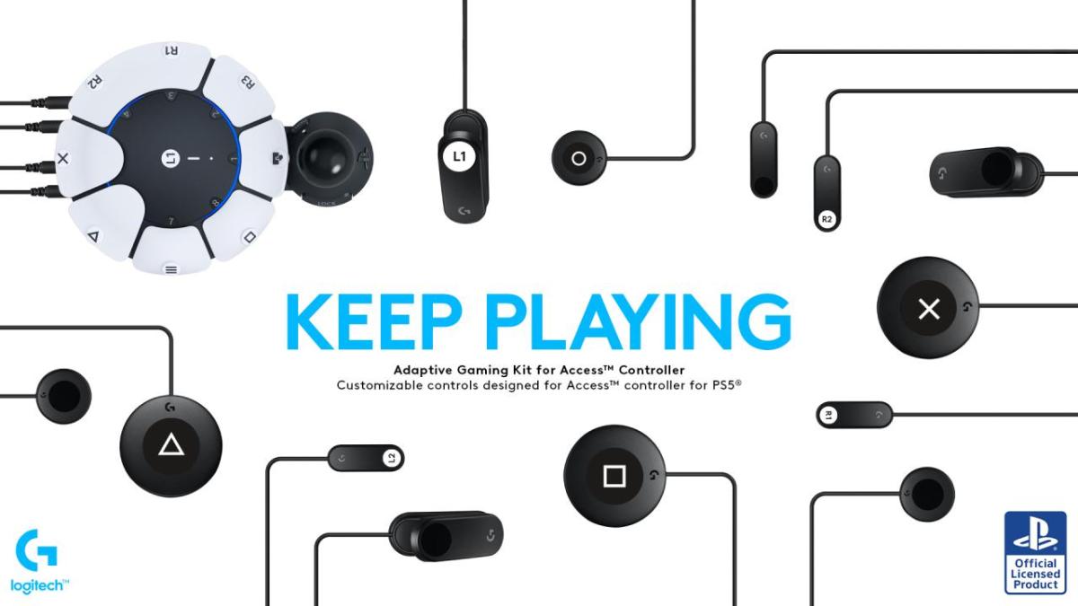 "KEEP PLAYING Adaptive Gaming Kit for Access™ Controller Customizable controls designed for Access™ controller for PS5®"