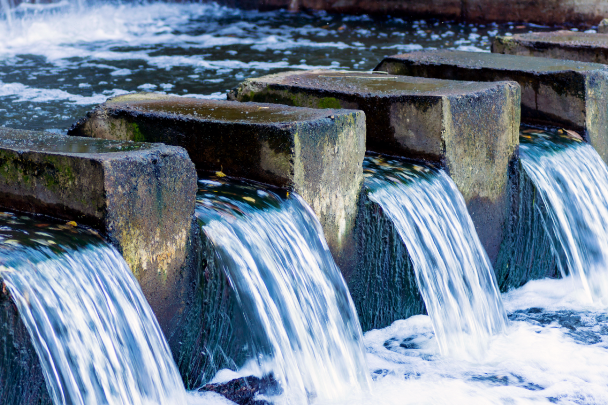 Rushing water