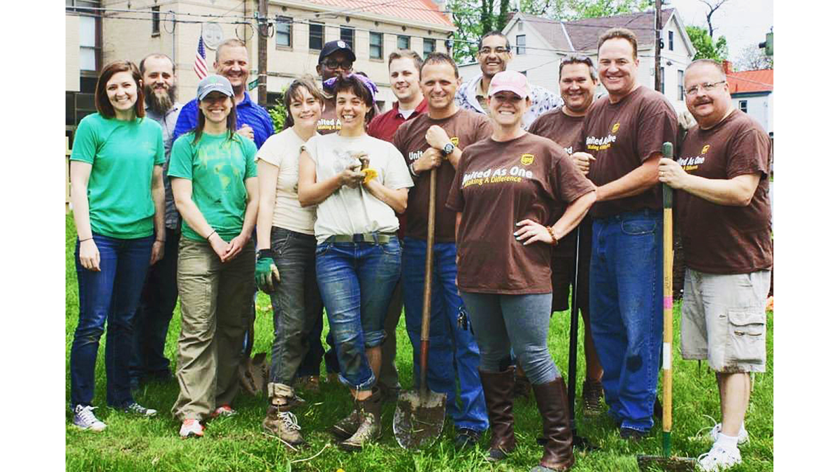 Keep Cincinnati Beautiful joined by UPS volunteers to plant trees in the Price Hill neighborhood.