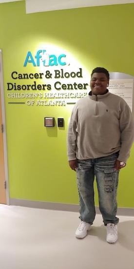 Cyronn Herrington shown at the Aflac Cancer & Blood Disorders center.