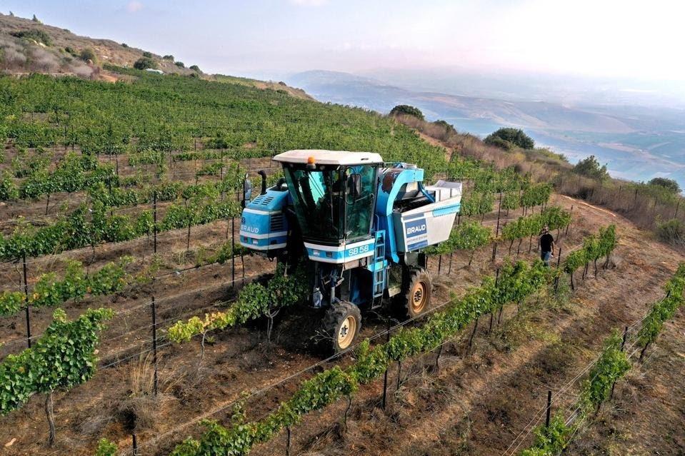 Tractor in field