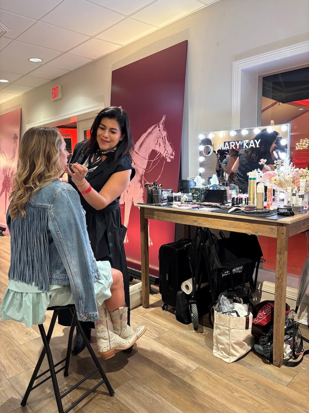 Mary Kay makeup booth