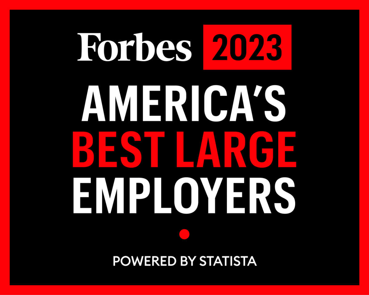 Forbes 2023 America's best large employers badge