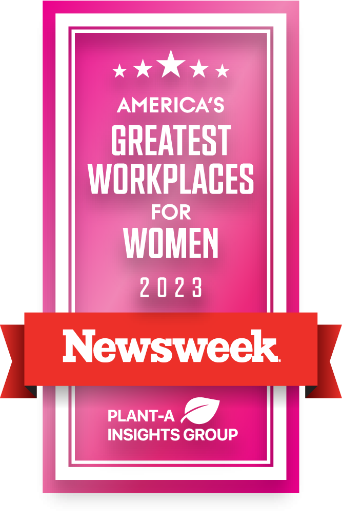 America;s greatest workplaces for women 2023 Newsweek Badge
