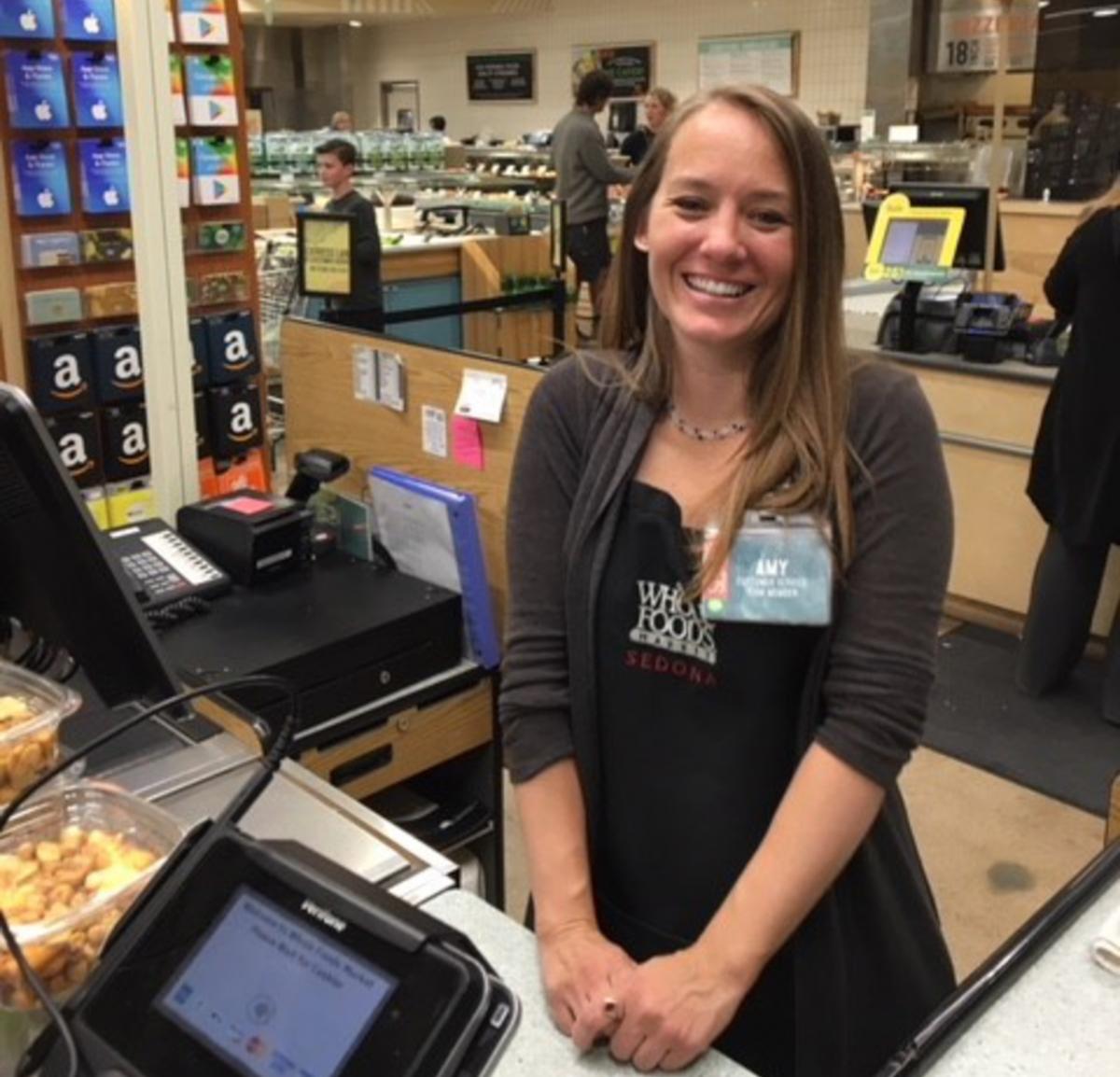 Cashiers like Amy help shoppers empower businesswomen around the globe through the Prosperity Campaign.